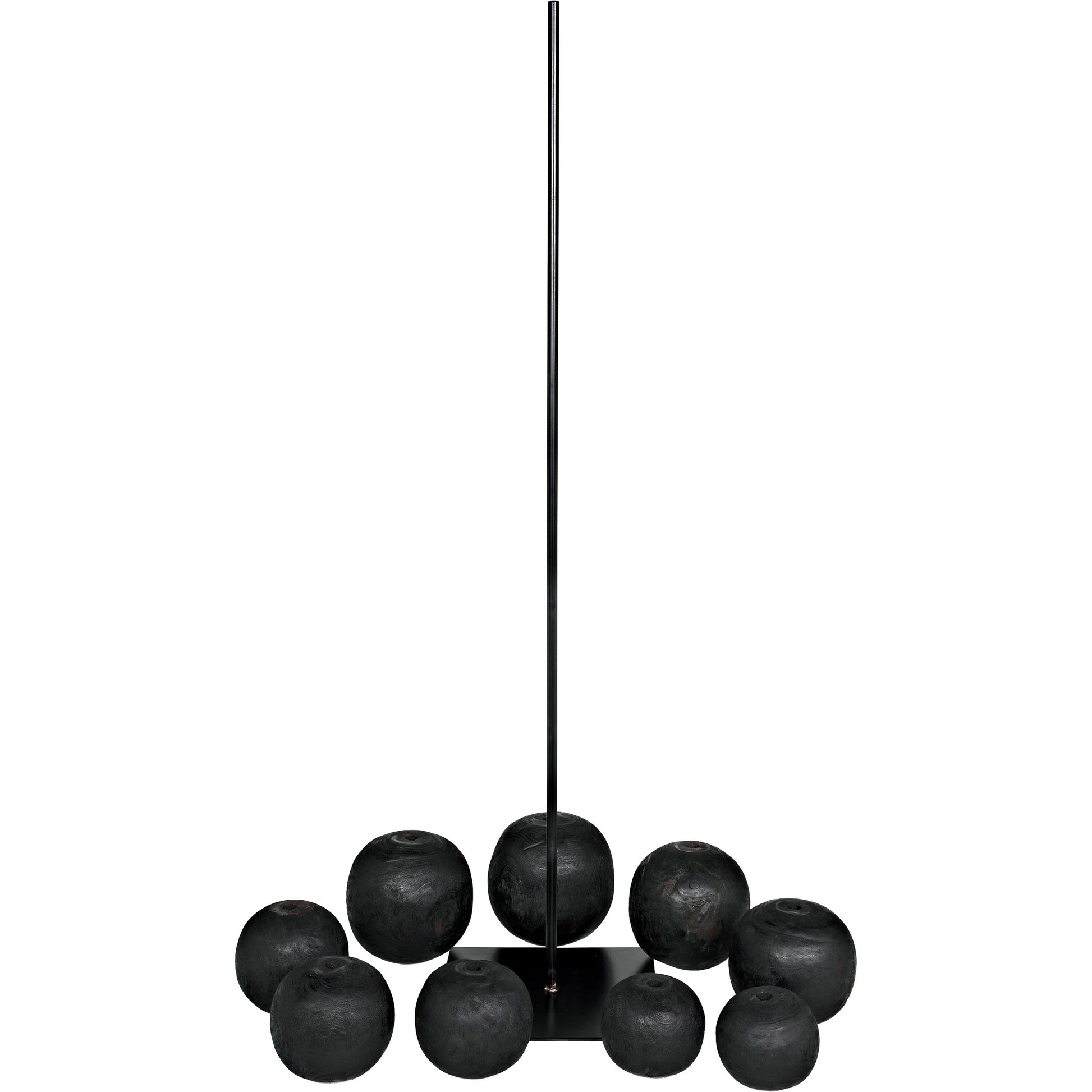 Alpha by Noir in burnt black. Made from munggur and industrial steel in a modern style.