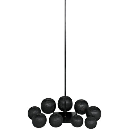 Alpha by Noir in burnt black. Made from munggur and industrial steel in a modern style.