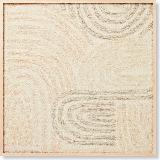 Rock Garden Wall Art by Loloi in grey, multi. Made from 100% wool in a modern style.