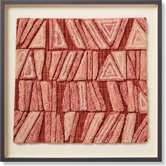 Moongu Wall Art by Loloi in red, pink. Made from 100% wool in a modern style.