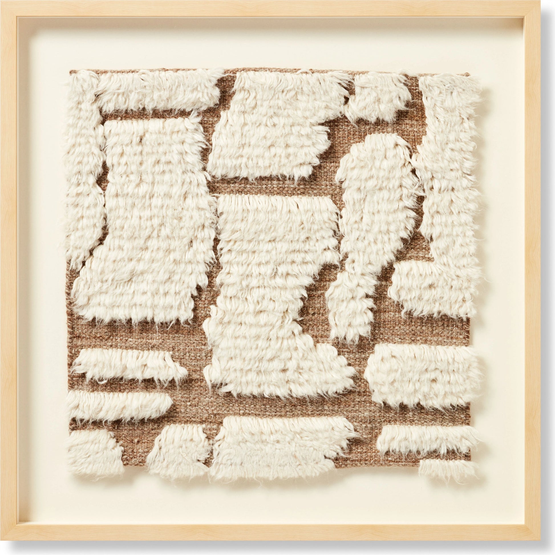 Lamba Wall Art by Loloi in ivory, beige. Made from wool in a modern style.