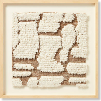 Lamba Wall Art by Loloi in ivory, beige. Made from wool in a modern style.
