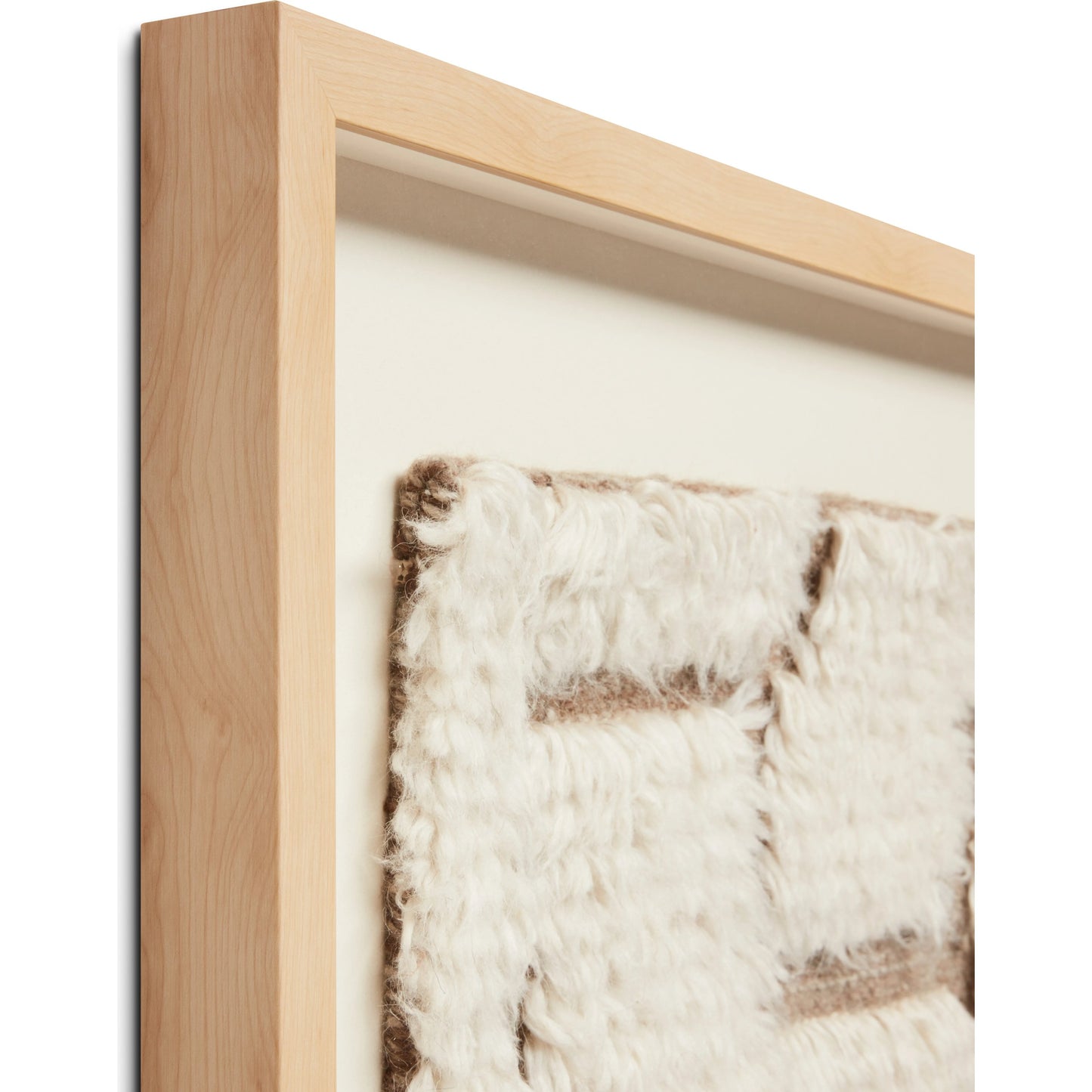 002 SI-2094832 | Closeup | Lamba Wall Art by Loloi in ivory, beige. Made from wool in a modern style.