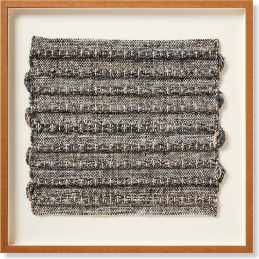 Meander Wall Art by Loloi in grey, ivory. Made from wool in a modern style.