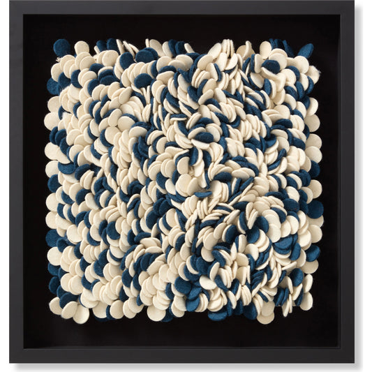 Blue Salter Wall Art by Loloi in blue. Made from wool in a modern style.