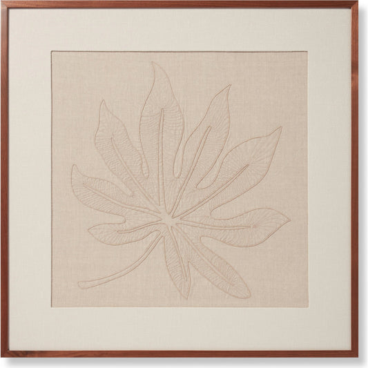 Schefflera Wall Art by Loloi in natural, beige. Made from cotton in a modern style.