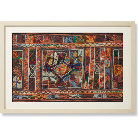 Ravi Wall Art by Loloi in green, multi. Made from 67% wool / 25% viscose / 8% silk in a modern style.