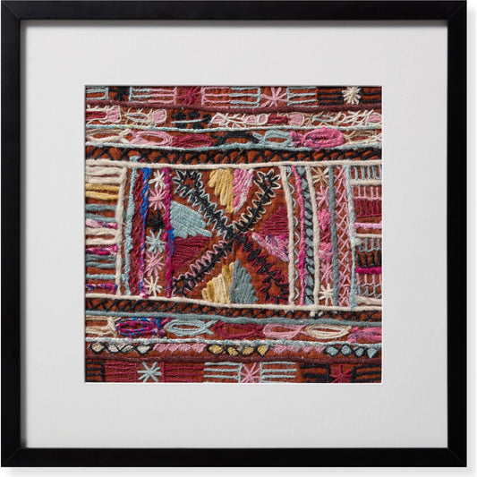 Woodstock Wall Art by Loloi in orange, multi. Made from 71% wool / 29% viscose in a modern style.