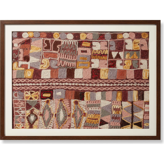 Sonny Wall Art by Loloi in pink, multi. Made from 97% wool / 3% other fiber in a modern style.