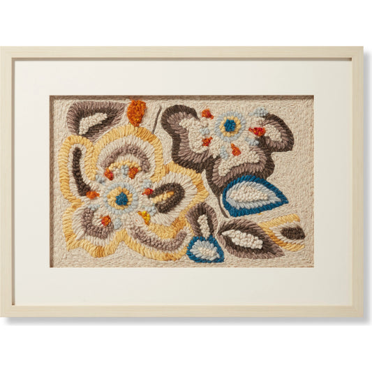 Night Bloom Wall Art by Loloi in ivory, multi. Made from 100% wool in a modern style.