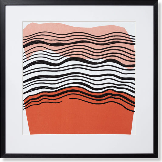 Waterway Wall Art by Loloi in red, black. Made from cotton in a unique style.