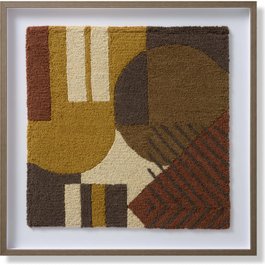 Bestie Wall Art by Loloi in multi, green. Made from 100% wool in a modern style.