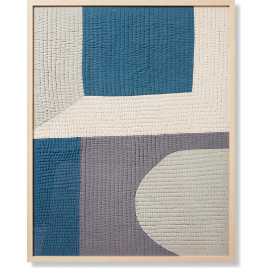 Hard Copy Wall Art by Loloi in blue, grey. Made from cotton in a modern style.