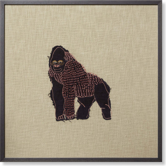 Girl-Rilla Wall Art by Loloi in beige, brown. Made from cotton in a modern style.