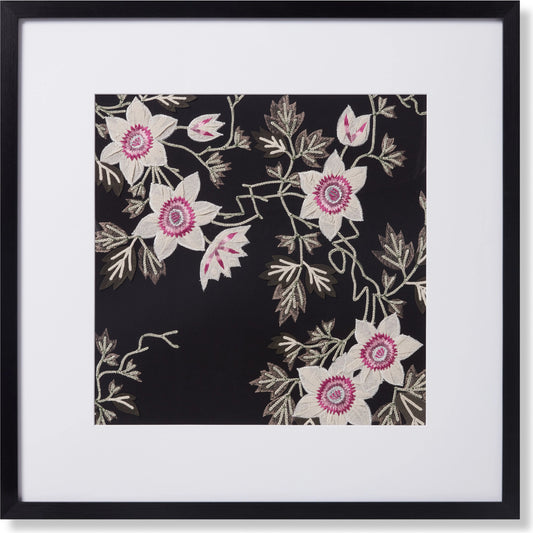Passion Vine Wall Art by Loloi in black, ivory. Made from cotton in a modern style.