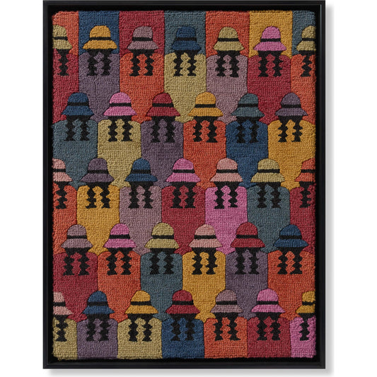 Puno Ladies Wall Art by Loloi in multi, black. Made from 100% wool in a modern style.