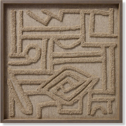 Symbolism Wall Art by Loloi in beige, ivory. Made from 100% wool in a modern style.