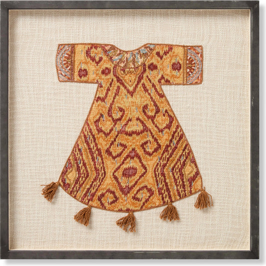 Bandar Wall Art by Loloi in yellow, red. Made from cotton in a modern style.