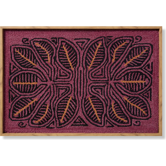 Cocora Wall Art by Loloi in pink, black. Made from 100% wool in a modern style.
