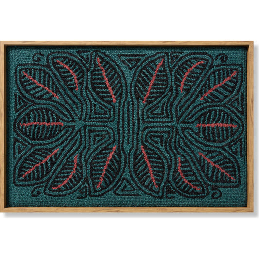 Valle Wall Art by Loloi in blue, orange. Made from 100% wool in a modern style.