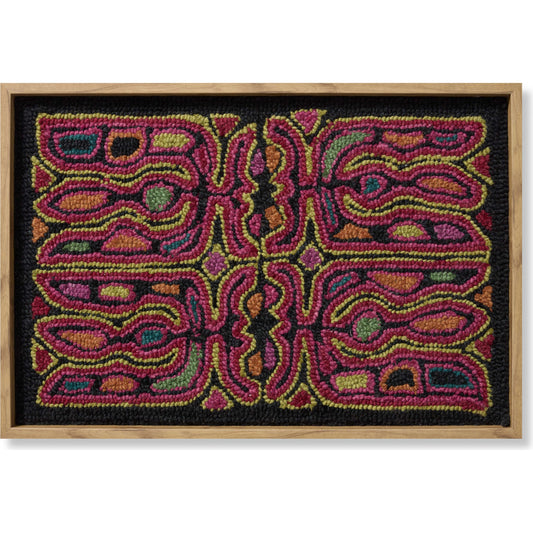 Cattleya Wall Art by Loloi in multi, black. Made from 100% wool in a modern style.