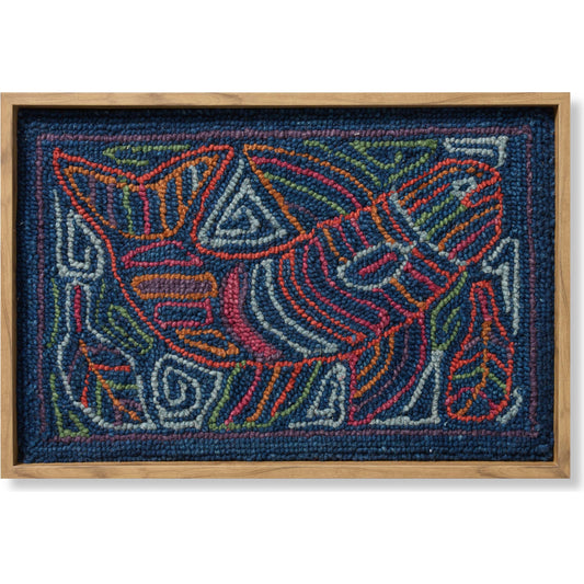 Cholon Wall Art by Loloi in black, multi. Made from 100% wool in a modern style.