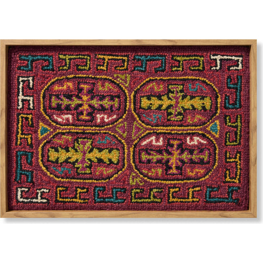 Galu Wall Art by Loloi in red, multi. Made from 100% wool in a modern style.