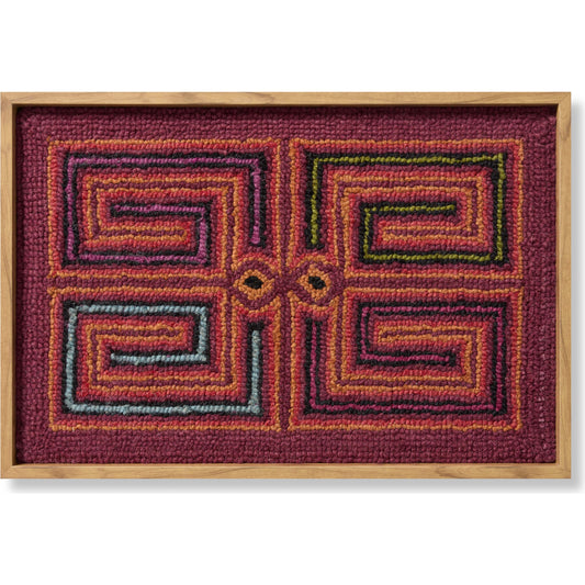 Tatacoa Wall Art by Loloi in red, multi. Made from 100% wool in a modern style.