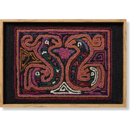 Yala Wall Art by Loloi in multi, black. Made from 100% wool in a modern style.