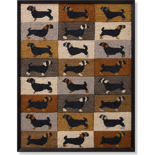 Dackel Wall Art by Loloi in brown, grey. Made from 100% wool in a modern style.