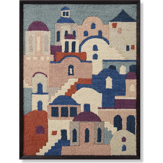 Santorini Wall Art by Loloi in multi, ivory. Made from 100% wool in a modern style.