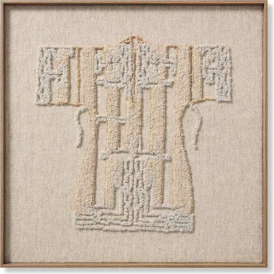 Kimono Wall Art by Loloi in grey, beige. Made from jute in a modern style.