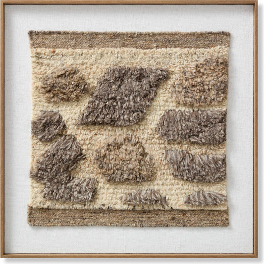 Stonewall Wall Art by Loloi in brown, grey. Made from 90% wool / 10% cotton in a modern style.