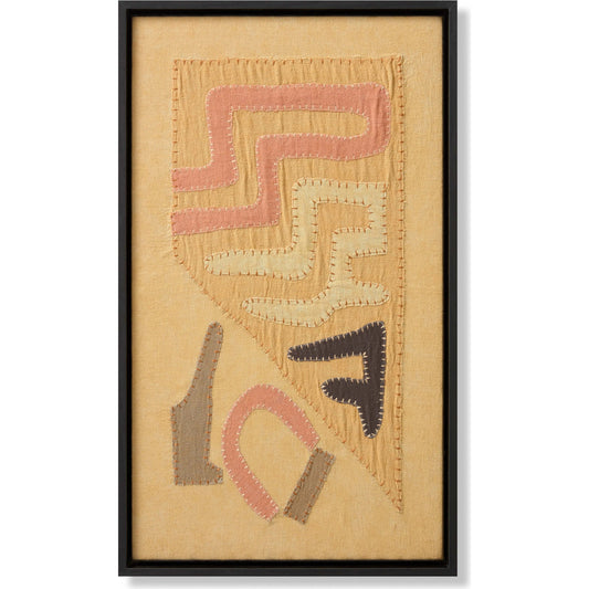 Guban Wall Art by Loloi in tan, spice. Made from cotton in a modern style.