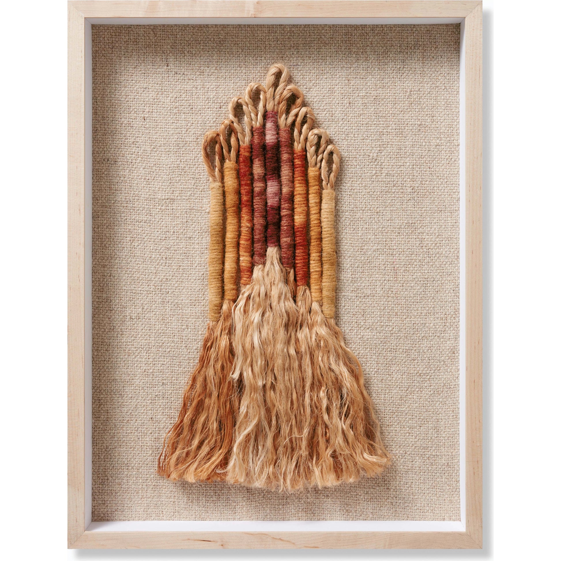 Chrissy Wall Art by Loloi in beige, orange. Made from wool, jute in a eclectic & global style.