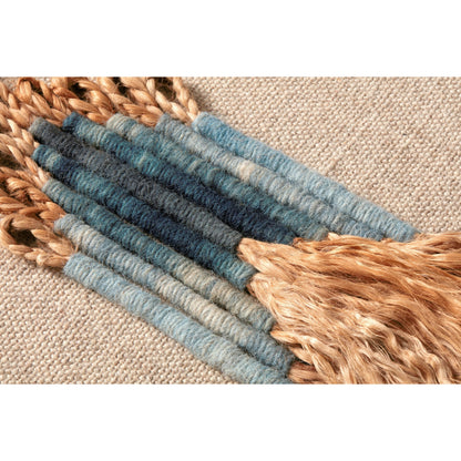 Ashley Wall Art by Loloi in beige, blue. Made from wool, jute in a modern style.