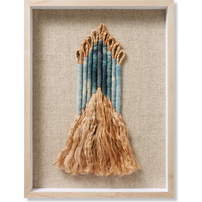 Ashley Wall Art by Loloi in beige, blue. Made from wool, jute in a modern style.