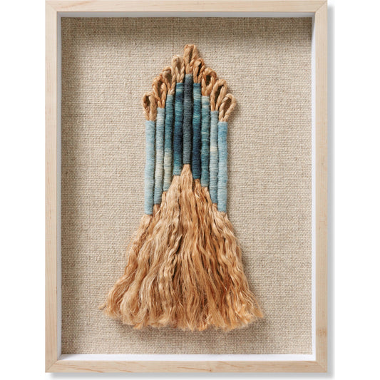 Ashley Wall Art by Loloi in beige, blue. Made from wool, jute in a modern style.