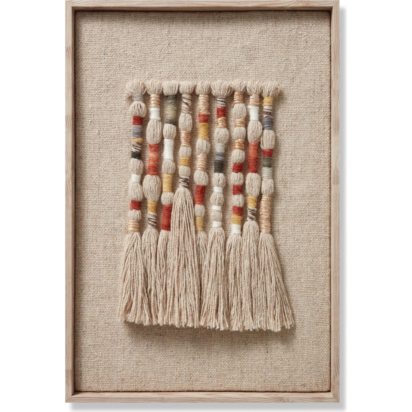 001 SI-2527356 | Primary Silo | Vetiver Wall Art by Loloi in beige, multi. Made from wool, jute in a modern style.