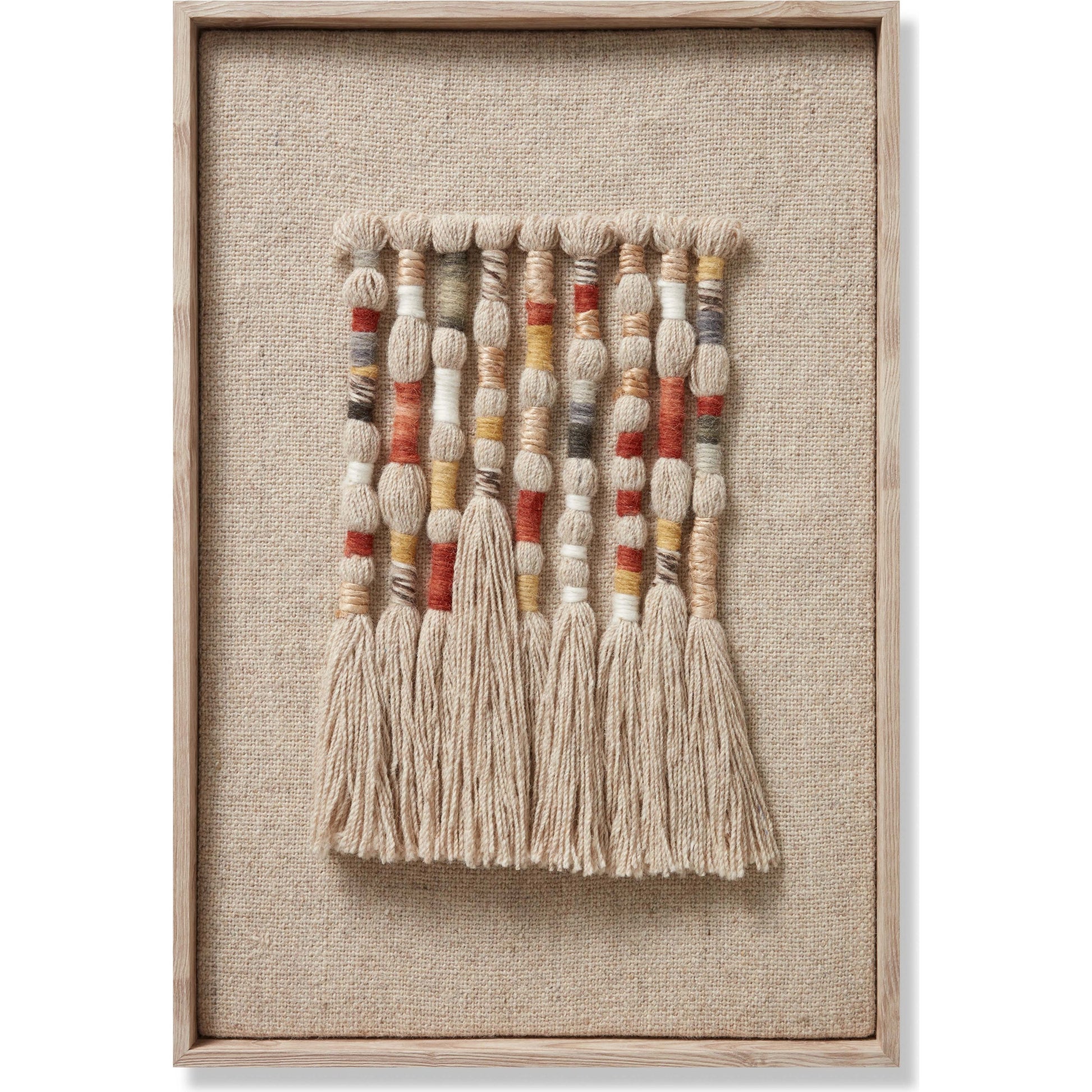 Vetiver Wall Art by Loloi in beige, multi. Made from wool, jute in a modern style.