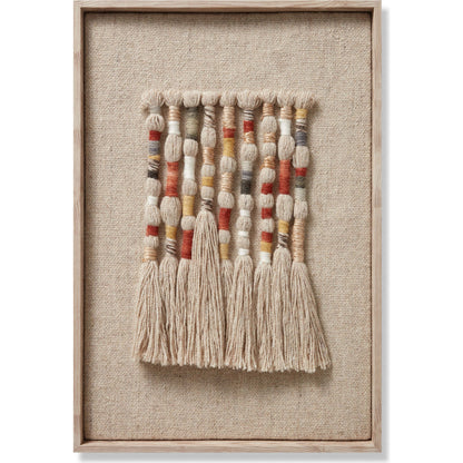 Vetiver Wall Art by Loloi in beige, multi. Made from wool, jute in a modern style.