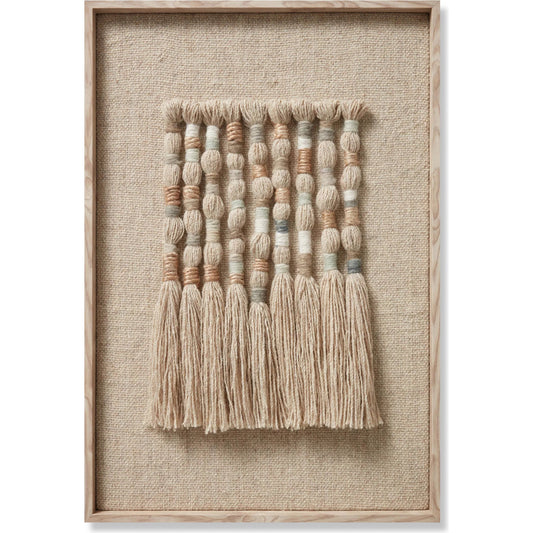 Fresh Wall Decor by Loloi in beige, blue. Made from wool, jute in a unique style.