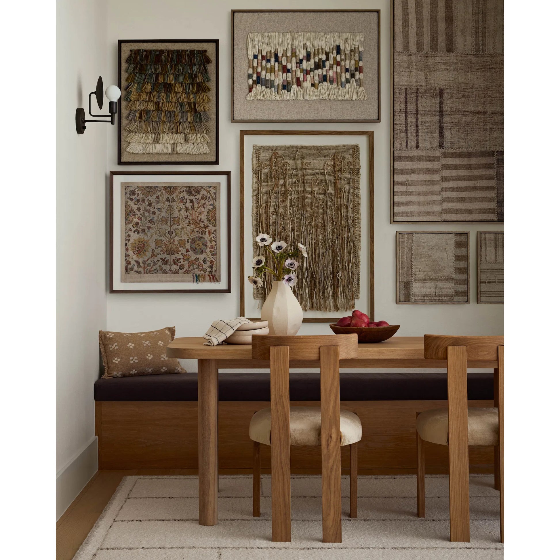 Patchwork A Wall Decor by Loloi in beige, brown. Made from polyester, cotton, wool in a rustic style.