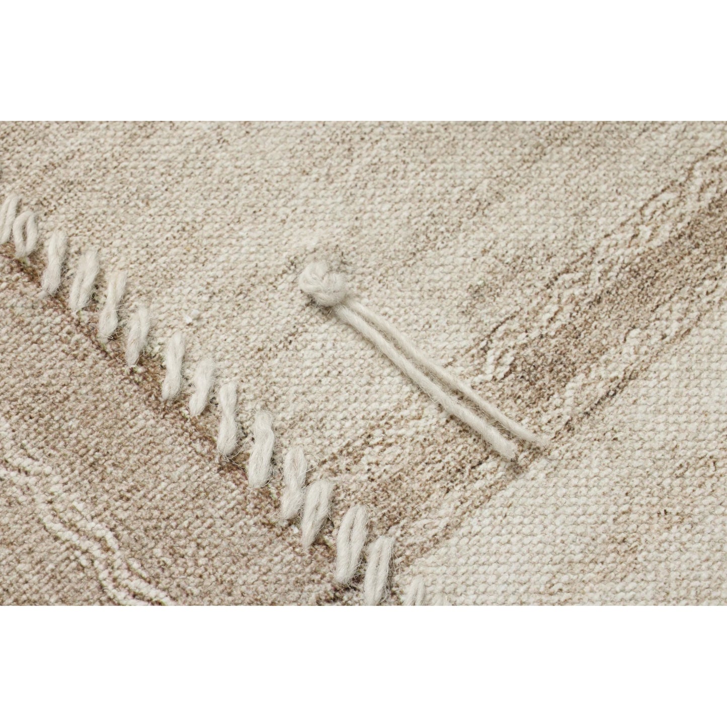 003 SI-2527265 | Closeup | Patchwork A Wall Decor by Loloi in beige, brown. Made from polyester, cotton, wool in a rustic style.