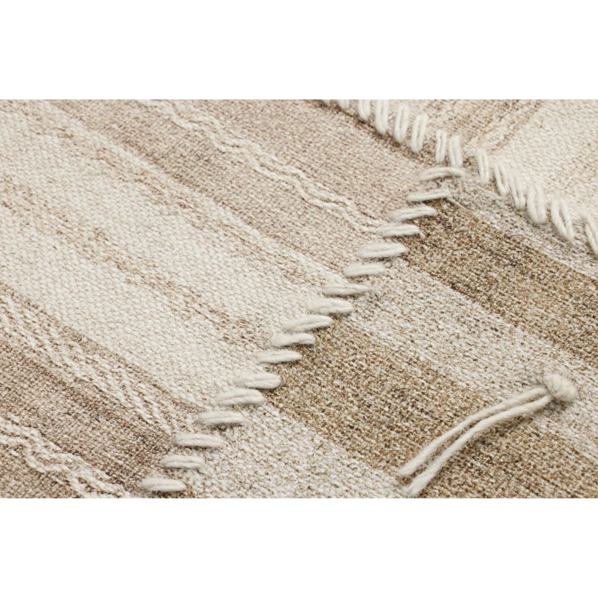 Patchwork B Wall Decor by Loloi in beige, brown. Made from polyester, cotton, wool in a rustic style.