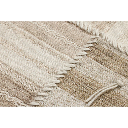 Patchwork B Wall Decor by Loloi in beige, brown. Made from polyester, cotton, wool in a rustic style.