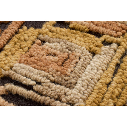 Intrs Wall Decor by Loloi in gold, orange. Made from 100% wool in a rustic style.