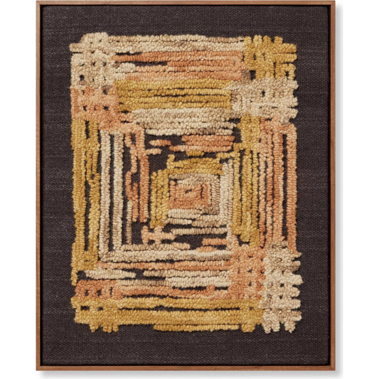 Intrs Wall Decor by Loloi in gold, orange. Made from 100% wool in a unique style.