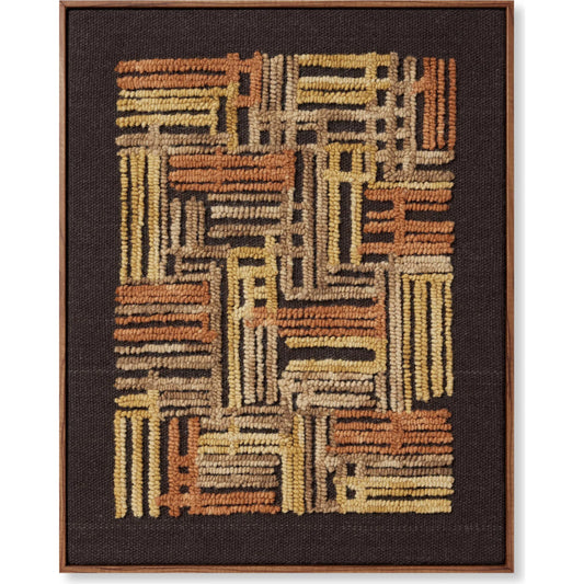 Perpi Wall Decor by Loloi in gold, orange. Made from 100% wool in a unique style.