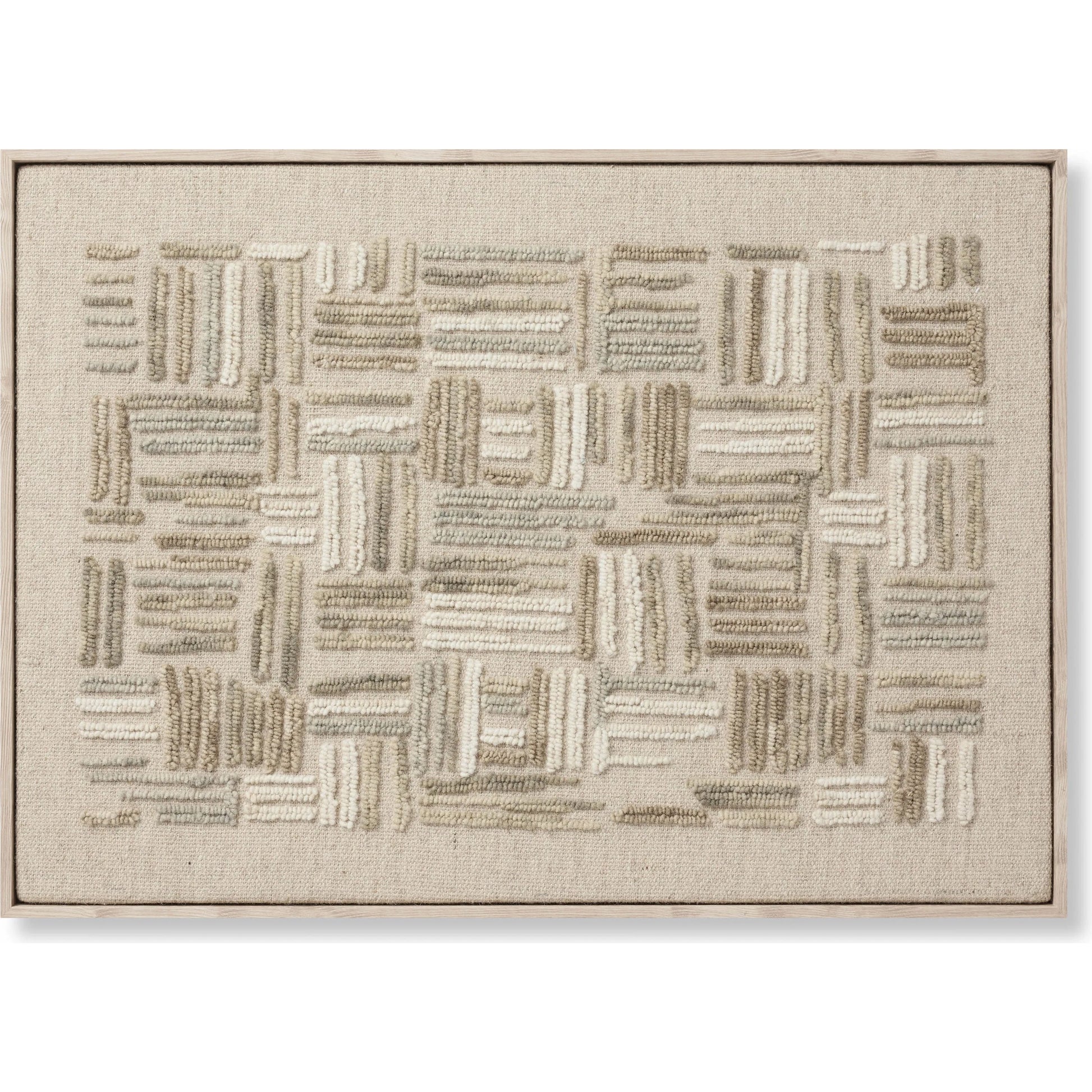 Perplexed Wall Decor by Loloi in green, ivory. Made from 100% wool in a rustic style.